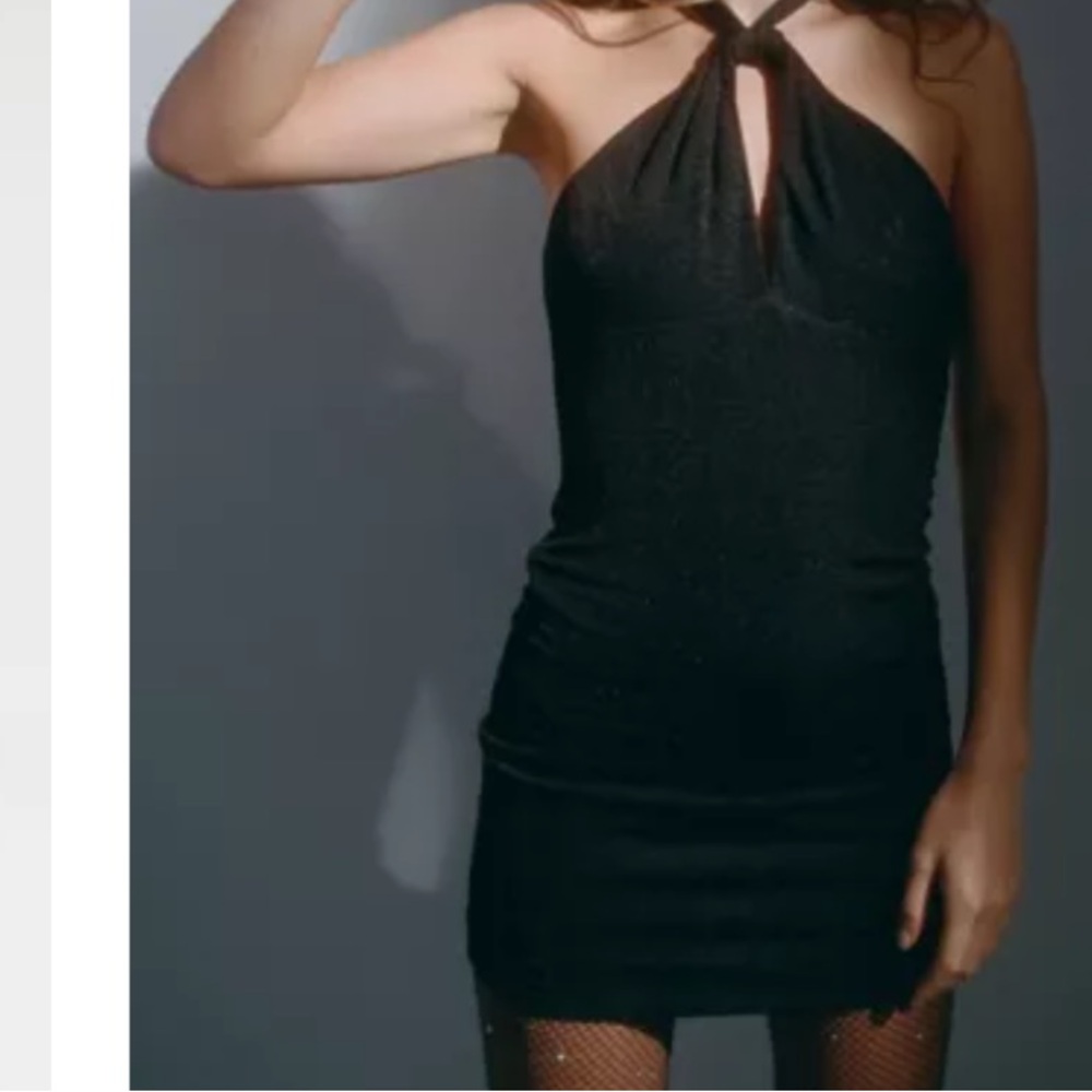 Kiss the sky tied halter mini dress
